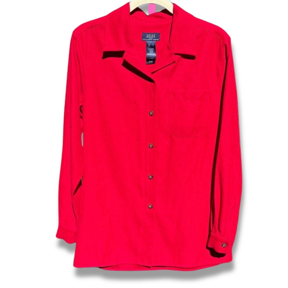 Crazy Horse by Liz Claiborne Red Button-Up Blouse – Size S